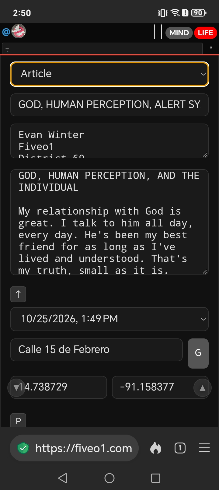 GOD, HUMAN PERCEPTION, ALERT SYSTEMS, AND COLLECTIVE Ecosystems @2026-10-25 14:49:35 - Calle 15 de Febrero